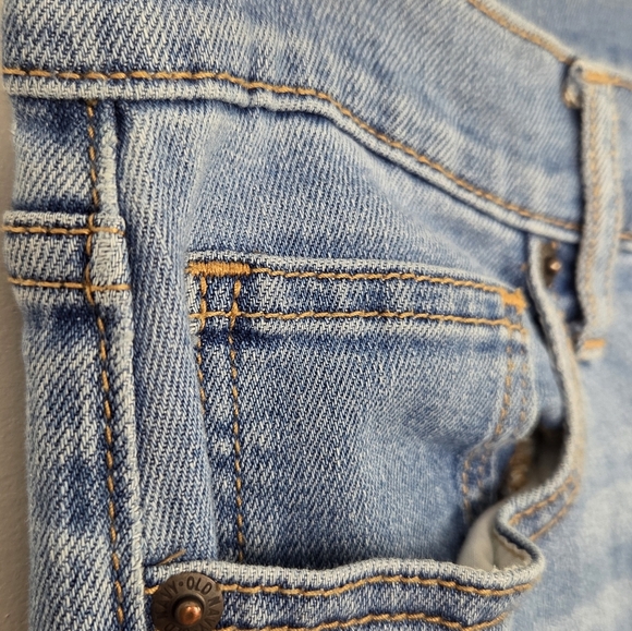 OLD NAVY The Power Jean A.K.A. The Perfect Straight Raw-Edge Ankle Girls Size 12 - Picture 3 of 7